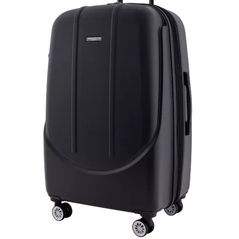 2Piece Travellers Club Black Spinner Suitcase Set 24” and 20”